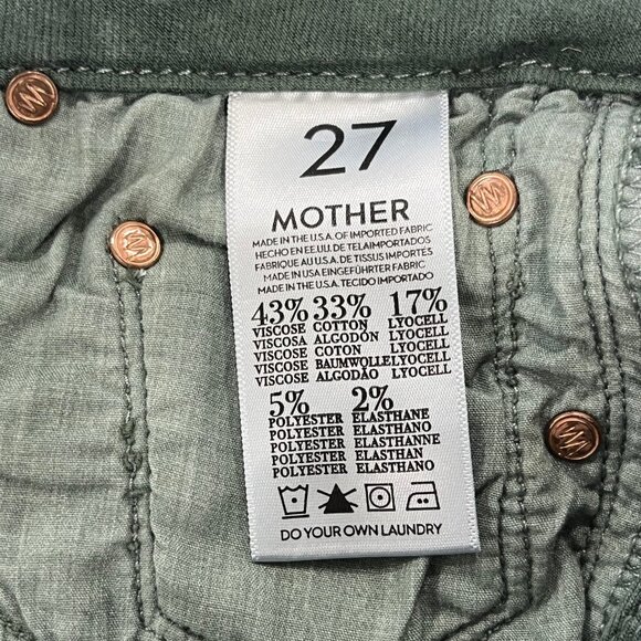 Mother Women's jeans Desc Lookers Ankle Fray Dye Emerald Style 1431-309 size 27 - Picture 8 of 10